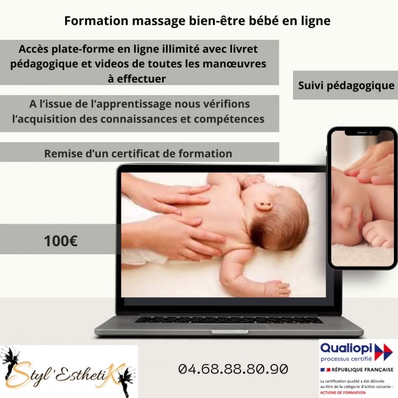 NOUVEAU FORMATION MASSAGE BIEN-ÊTRE BÉBÉ EN LIGNE